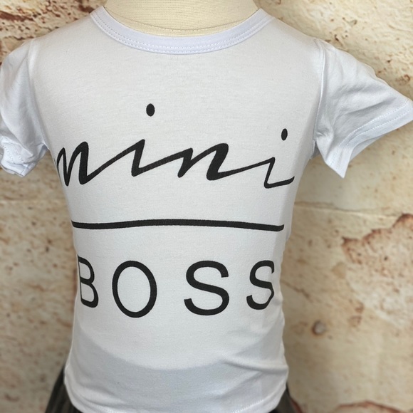 NEW 2 Piece Mini Boss Faux Leather Skirt Set - Picture 8 of 12